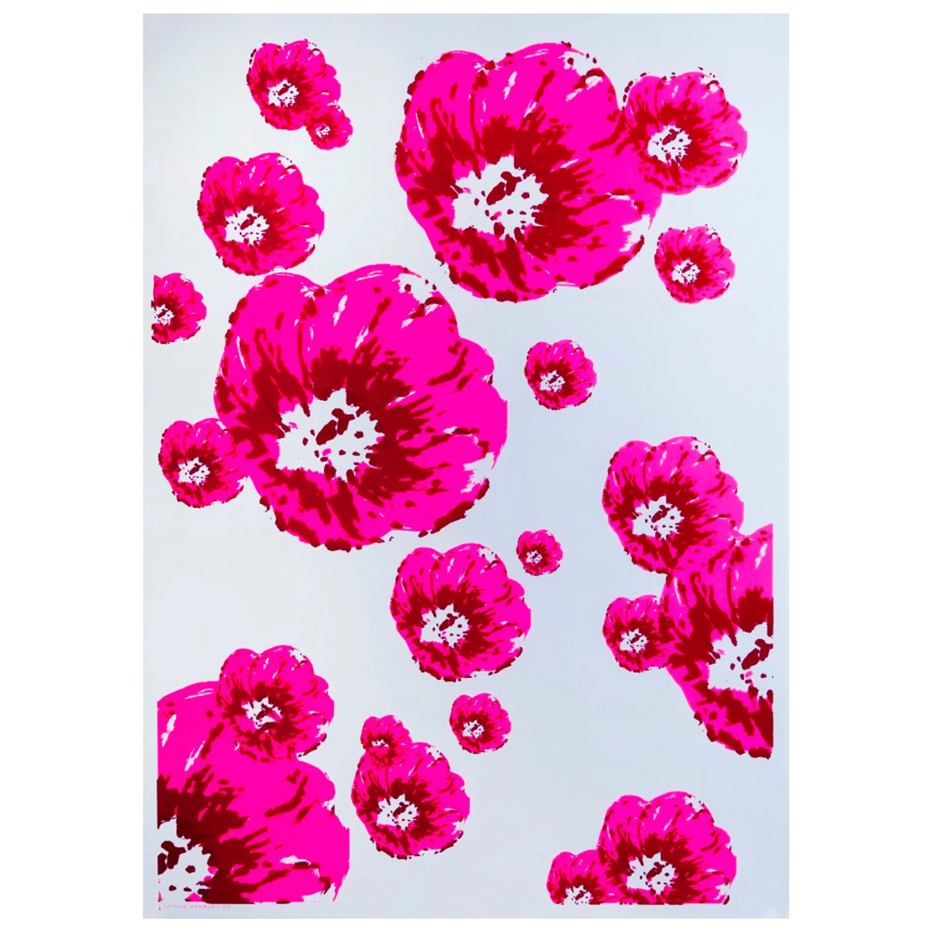 Geschenkpapier Klatschmohn Pink – 3 Bögen